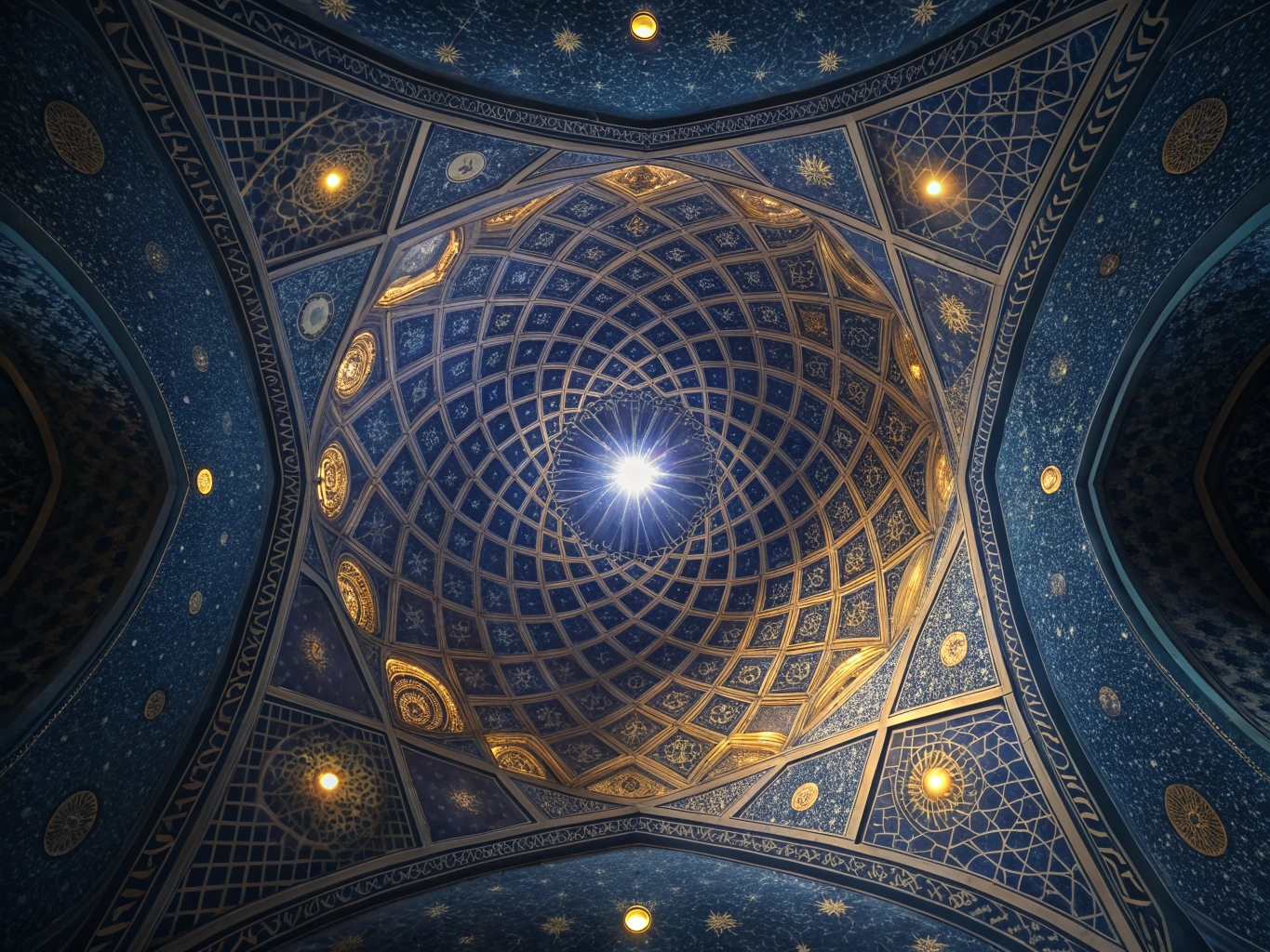 Abstrakt visualisering af dyb meditation